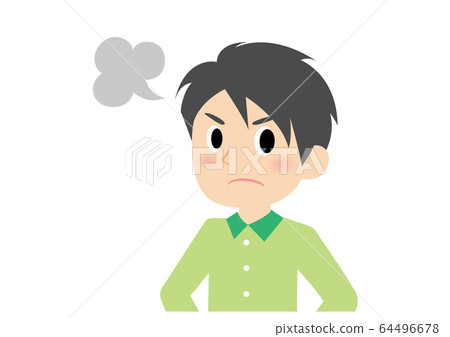 Facial expression of a man get angry - Stock Illustration [64496678 ...