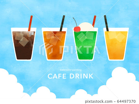 Coffee shop cold drinks summer 64497370