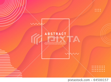 Abstract wave background with colorful shapes Vector 64500157