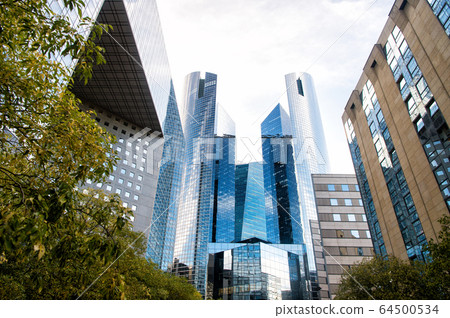 La defense district with office buildings in La defense district with office buildings in 64500534
