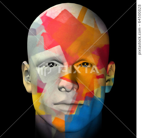 colorful portrait illustration colorful portrait illustration 64500828