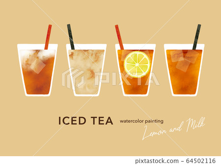 Ice tea watercolor Ice tea watercolor 64502116