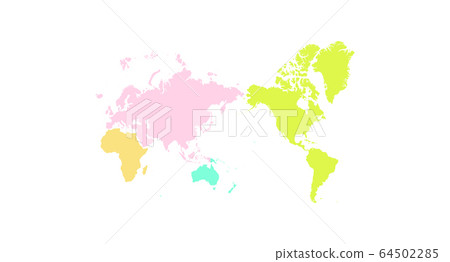 世界地圖（4大洲） 64502285