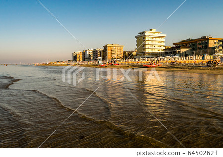 View of the beach and the town of Igea Marina 64502621