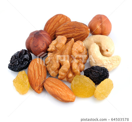 Dries fruits and nuts. 64503578