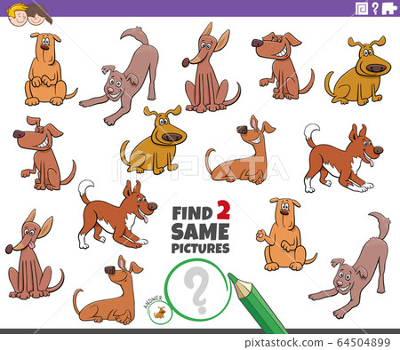 find two same dog characters game for kids 64504899