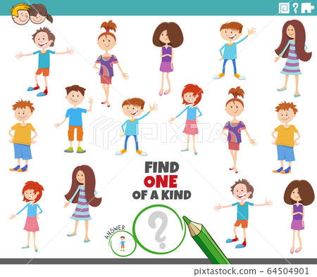 one of a kind task with children characters 64504901