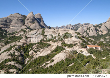 Montserrat, a rocky mountain in Spain Montserrat, a rocky mountain in Spain 64505673