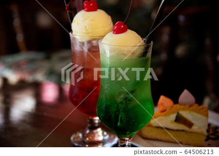 Two colorful cream soda 64506213