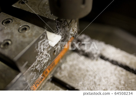 Cutting the side of the resin at the machining center 64508234