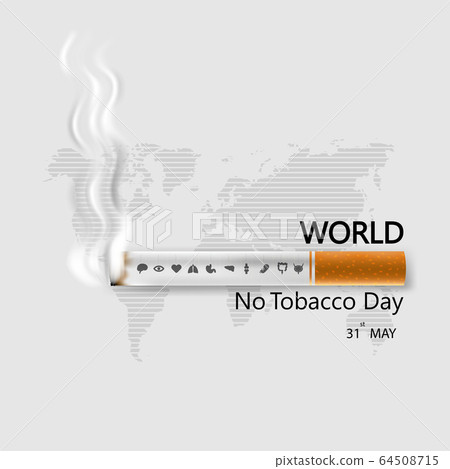 World No Tobacco Day infographic background 64508715