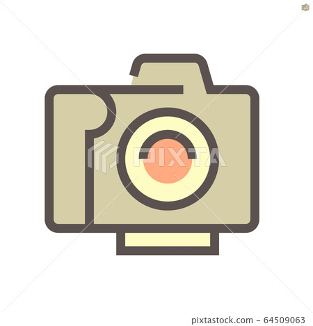 Camera and lens  vector icon design, 48x48 pixel 64509063