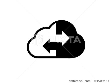 Creative cloud logo for your corporate designs. Modern isolated vector icon. Creative cloud logo for your corporate designs. Modern isolated vector icon. 64509484
