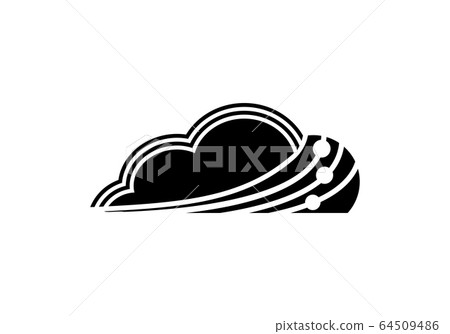 Creative cloud logo for your corporate designs. Modern isolated vector icon. Creative cloud logo for your corporate designs. Modern isolated vector icon. 64509486