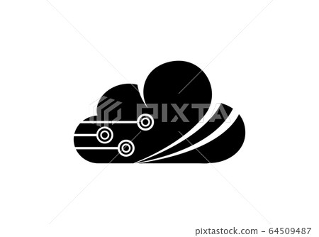 Creative cloud logo for your corporate designs. Modern isolated vector icon. Creative cloud logo for your corporate designs. Modern isolated vector icon. 64509487