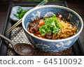 Rice noodles with spicy pork sauce (Nam ngiao)  64510092