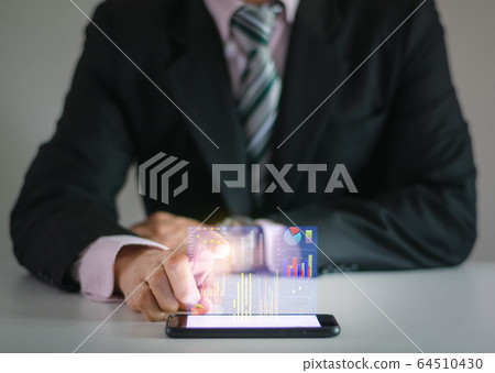 The concept of business people technology analyze graphs in an organization The concept of business people technology analyze graphs in an organization 64510430