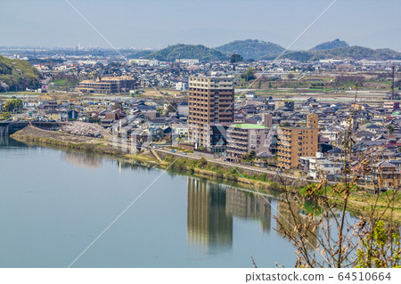 Gifu Prefecture Kakamigahara City Cityscape Kiso River and Cityscape 64510664