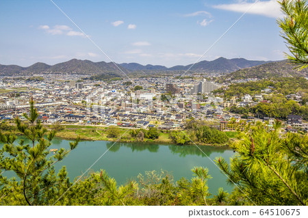 Gifu Prefecture Kakamigahara City Cityscape Kiso River and Cityscape 64510675