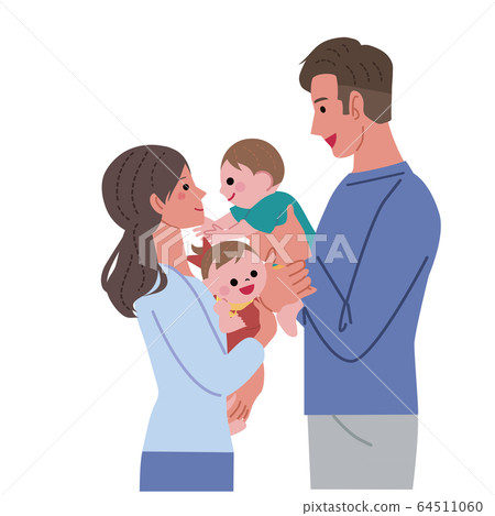 Illustration of a mother holding a baby 64511060