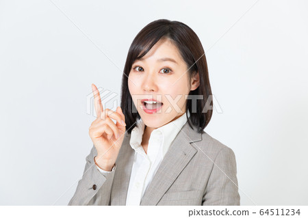 商務女性指點姿勢照片素材 64511234