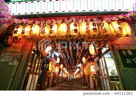 Shizuoka Oden Yokocho of red lantern 64511361