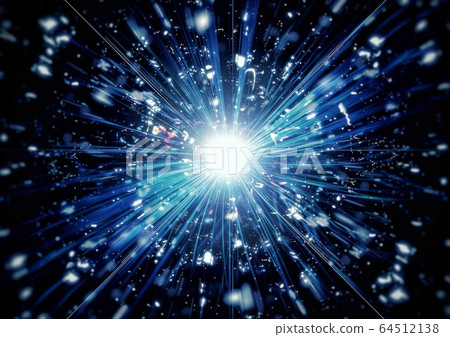 Abstract blue rays 64512138