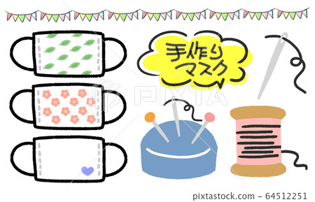 Gauze mask, cloth mask, handmade mask 64512251