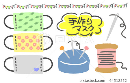 Gauze mask, cloth mask, handmade mask 64512252