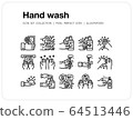 Hand wash icons set, Pixel perfect icon, Set of icons for web and mobile 64513446