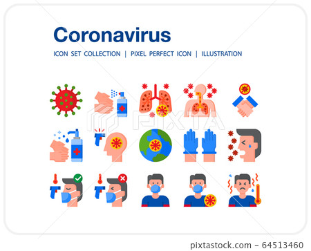 Coronavirus icons set, Pixel perfect icon, Set of icons for web and mobile 64513460