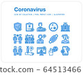 Coronavirus icons set, Pixel perfect icon, Set of icons for web and mobile 64513466