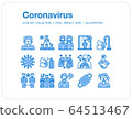 Coronavirus icons set, Pixel perfect icon, Set of icons for web and mobile 64513467