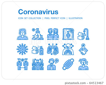 Coronavirus icons set, Pixel perfect icon, Set of icons for web and mobile 64513467