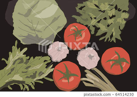tomatoes with garlic and herbs on a table vegetables 64514230