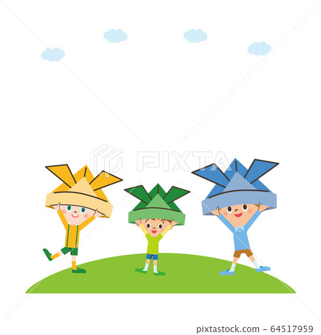 Children jumping cheerfully on Children's Day 64517959