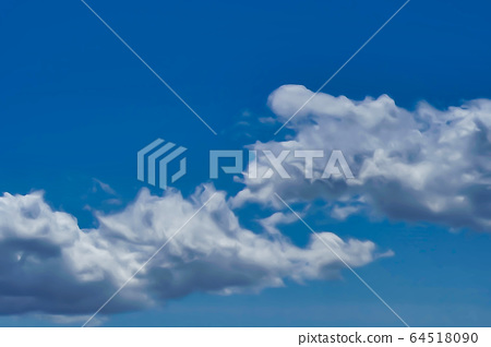 天空雲插畫背景素材圖片-插圖素材[64518090] - PIXTA圖庫