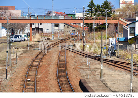 Take a picture of the scenery of JR Yoichi Station in Yoichi-cho, Hokkaido in spring Take a picture of the scenery of JR Yoichi Station in Yoichi-cho, Hokkaido in spring 64518783