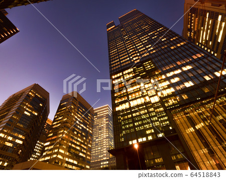 Dusk office building city 64518843