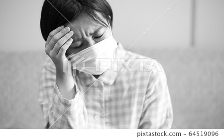 Image of unwell woman Image of unwell woman 64519096