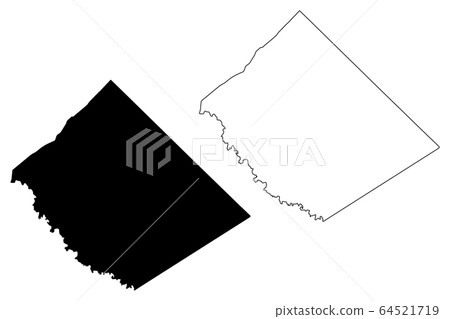 Caldwell County, Texas map vector 64521719