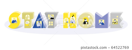 Stay home __enjoy__ _ _STAY HOME, Happy, blue, yellow Stay home __enjoy__ _ _STAY HOME, Happy, blue, yellow 64522769