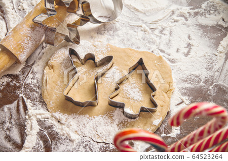 cookie cutters herringbone and angel lie on raw cookie cutters herringbone and angel lie on raw 64523264