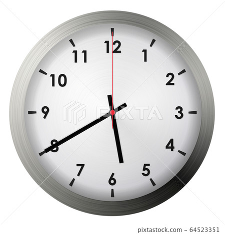 Analog metal wall clock 64523351
