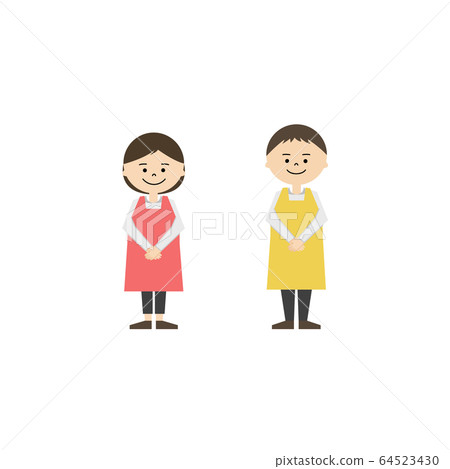 Nursery teachers standing with their hands aligned 64523430