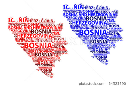 Map of Bosnia and Herzegovina - vector 64523590