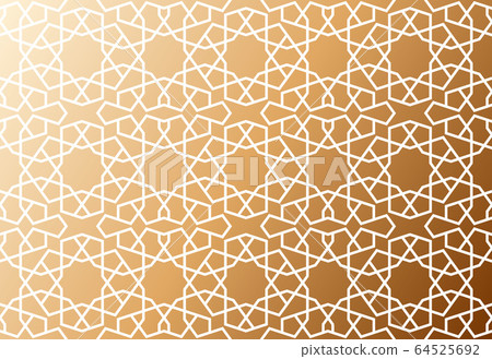 Abstract vector background. Islamic traditional girih tile symbol seamless pattern. Authentic oriental persian style. Arabian eastern geometric motif. Moroccan mosaic tile. Abstract vector background. Islamic traditional girih tile symbol seamless pattern. Authentic oriental persian style. Arabian eastern geometric motif. Moroccan mosaic tile. 64525692