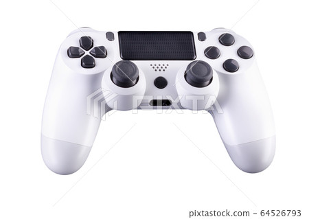White video game joystick gamepad isolated on a white background White video game joystick gamepad isolated on a white background 64526793