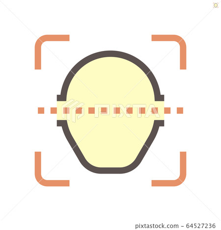 Face scan technology vector icon design. Face scan technology vector icon design. 64527236