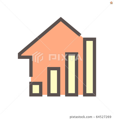 Real estate business growing up vector icon 64527269